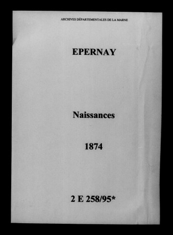 Épernay. Naissances 1874
