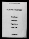 Pargny-sur-Saulx. Baptêmes, mariages, sépultures 1766-1791