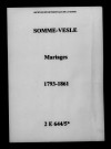 Somme-Vesle. Mariages 1793-1861