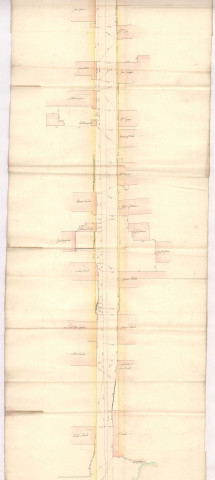 RN 44. Plan de la traverse de la Veuve, 1754-1760.