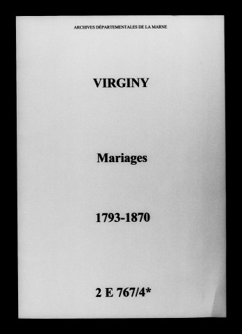Virginy. Mariages 1793-1870