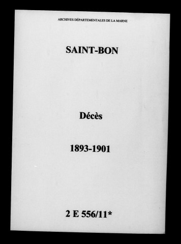 Saint-Bon. Décès 1893-1901