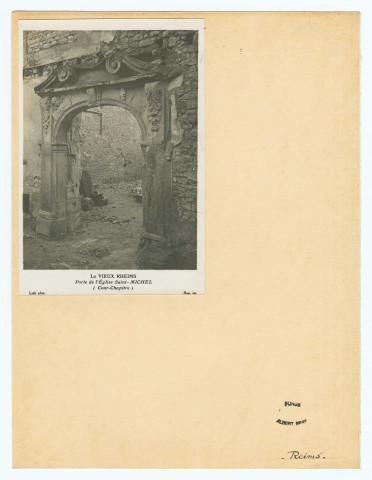 Cartes postales et photographies. Commune de Reims.