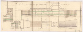 Mareuil-sur-Ay. Plan profil et élévation d'un pont à charpente à faire sur la rivière de Marne, XVIIIè s.