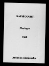 Rapsécourt. Mariages 1868
