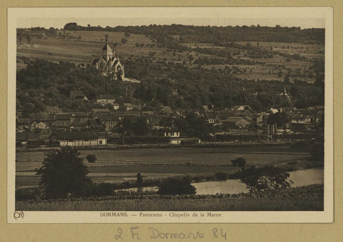 DORMANS. Panorama. Chapelle de la Marne.
ReimsÉdition Artistiques OrCh. Brunel.[vers 1935]