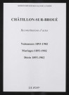 Châtillon-sur-Broué. Naissances, mariages, décès 1893-1902 (reconstitutions)