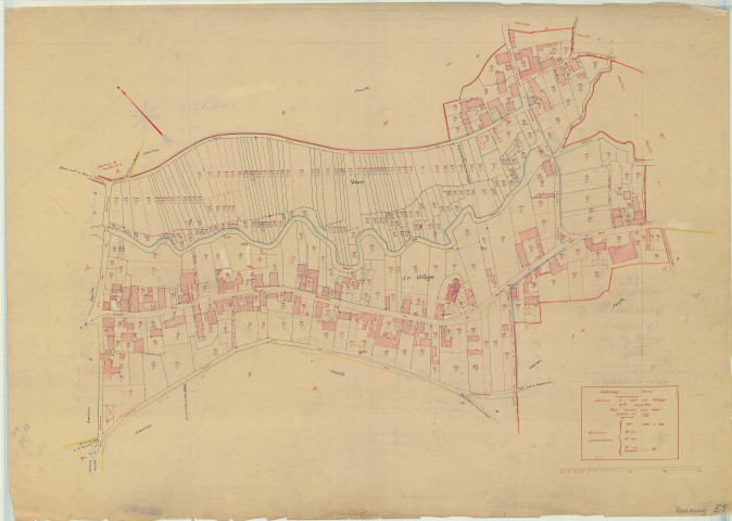 Vadenay (51587). Section E3 échelle 1/1000, plan mis à jour pour 1934, plan non régulier (papier)