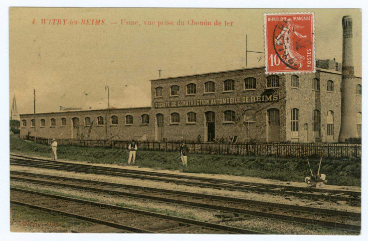 WITRY-LÈS-REIMS. 4 - Usine, vue prise du Chemin de fer.