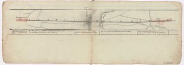 Cartes itineraires grandes routes, 1786 : Route de Paris à Mézières par Fismes Reims et Rethel, du faubourg de Cérès à Vuitry.