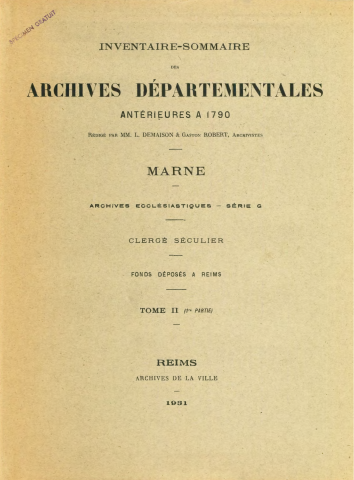 TMP_ARCHIVES ECCLESIASTIQUES SERIE G TOME 2 PARTIE 1.pdf